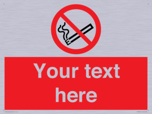 Custom No E-cigarettes / Vaping Sign